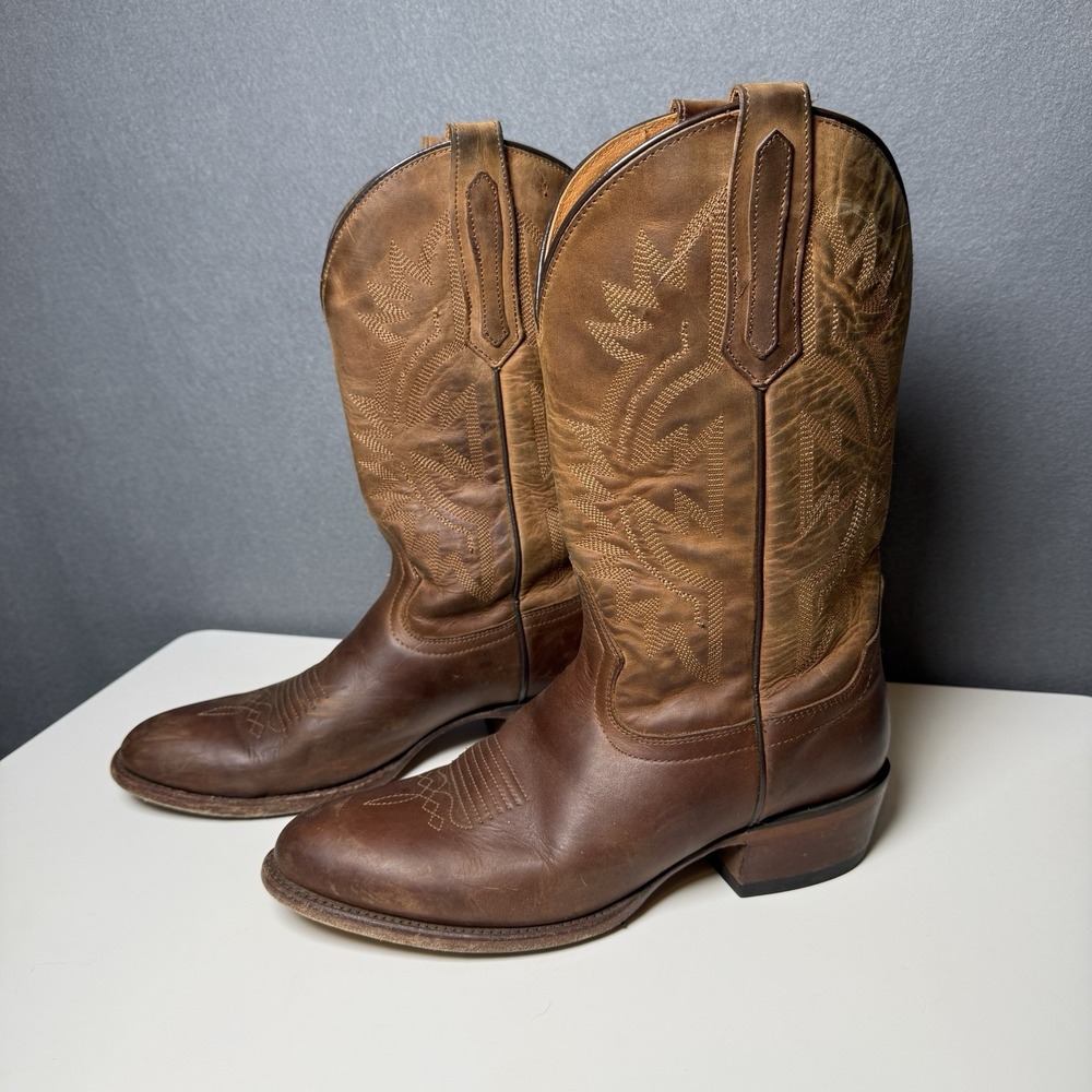 Cody James Brown Leather Pull On Cowboy Boots Men's Size 8.5